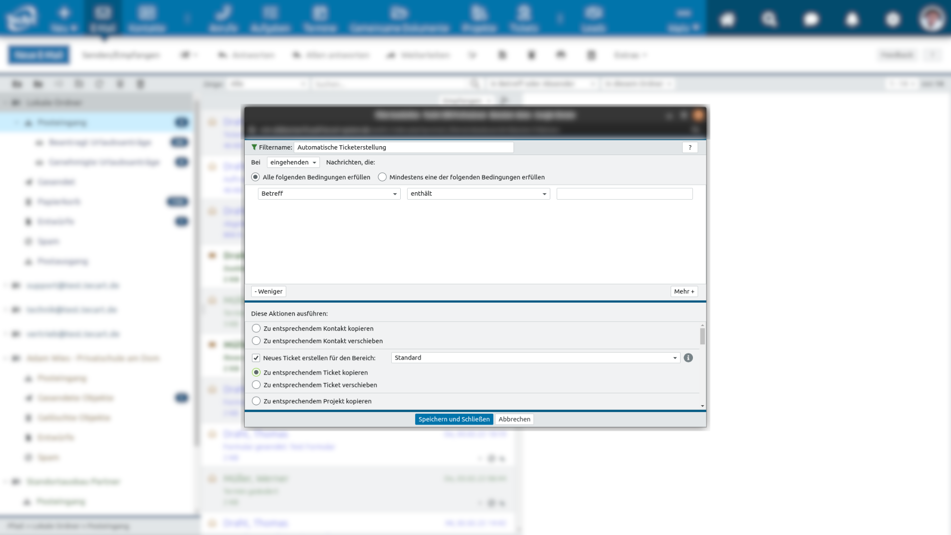 Automatische Ticketerstellung